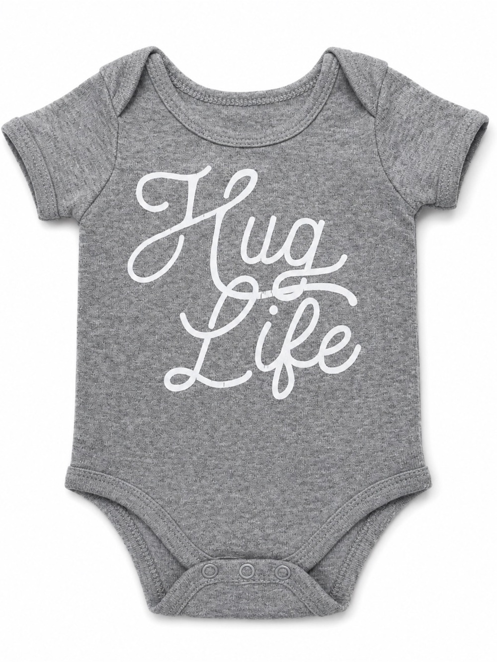 Indigo Gray 'Hug Life' Baby One-Piece Bodysuit